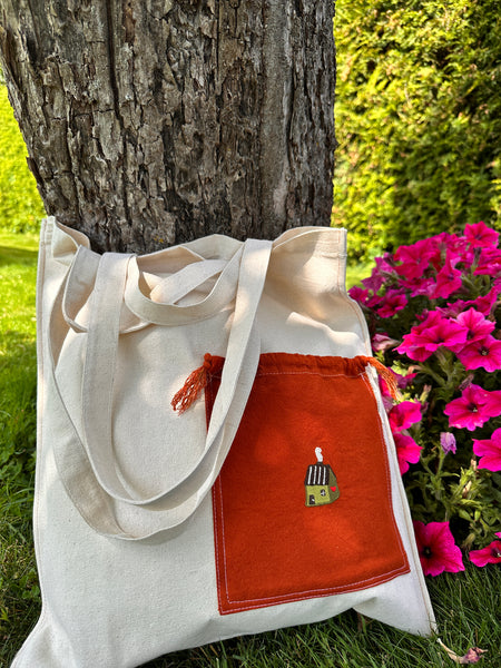 Essential Cotton Tote Bag with a Pocket no. 5