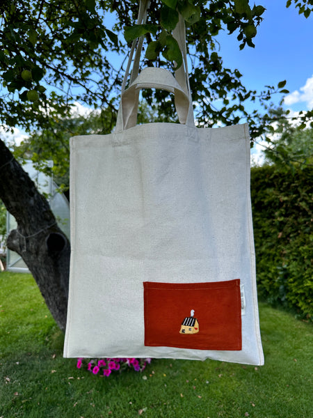 Essential Cotton Tote Bag with a Pocket no. 4