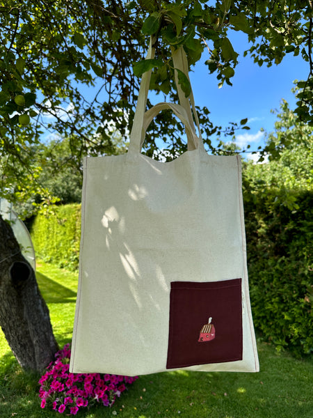 Essential Cotton Tote Bag with a Pocket no. 12