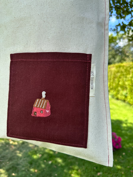 Essential Cotton Tote Bag with a Pocket no. 12
