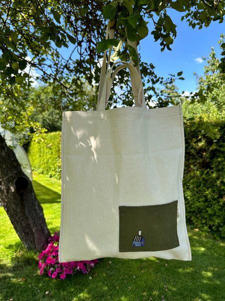 Essential Cotton Tote Bag with a Pocket no. 9