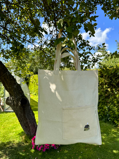 Essential Cotton Tote Bag with a Pocket no. 7