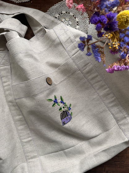 XXL Tote Bag "Blueberry Cottage"