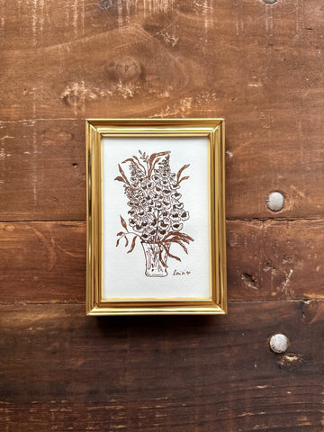 Original Ink Drawing "Autumn Bouquet no. 6"