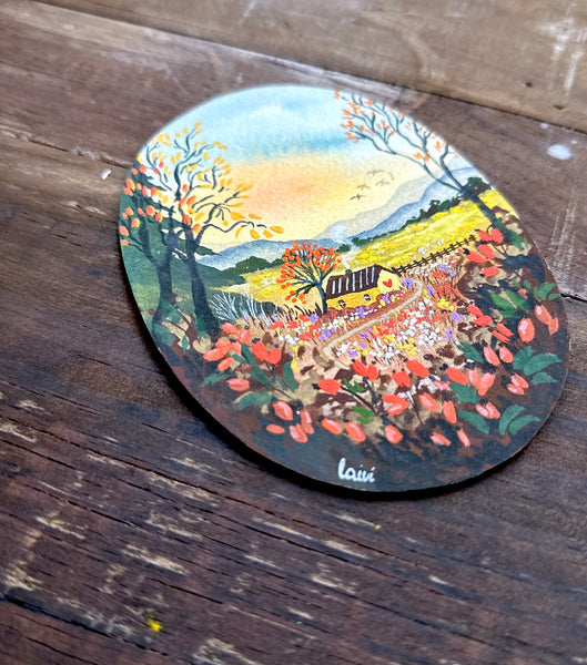 Original Gouache Painting "Autumn Hues"