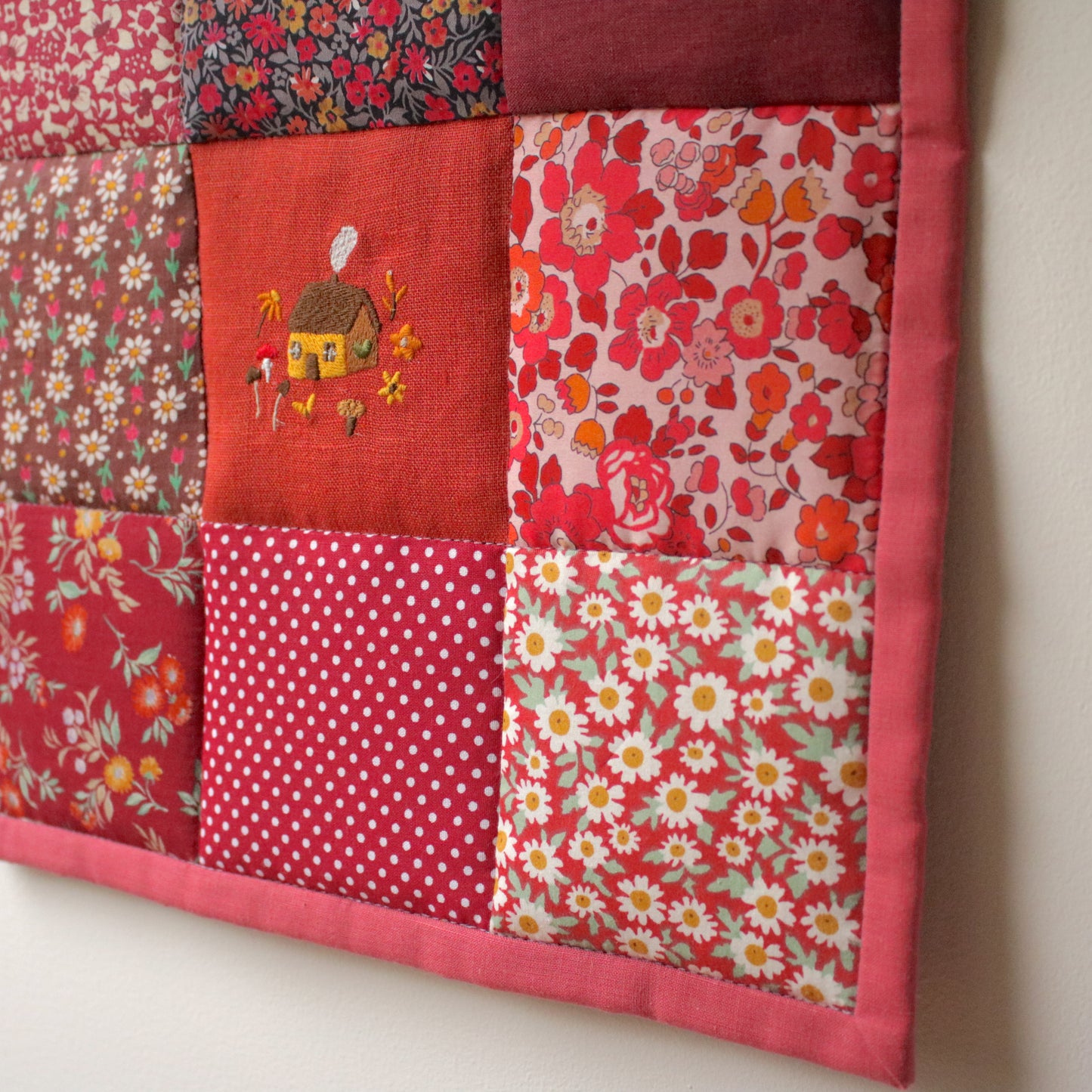 Patchwork Wall Hanging "Autumn Sage"