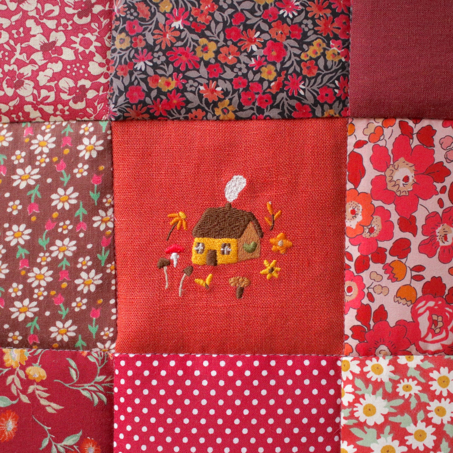 Patchwork Wall Hanging "Autumn Sage"