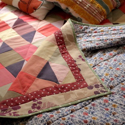 Heirloom Patchwork Blanket "Autumn Leaves"