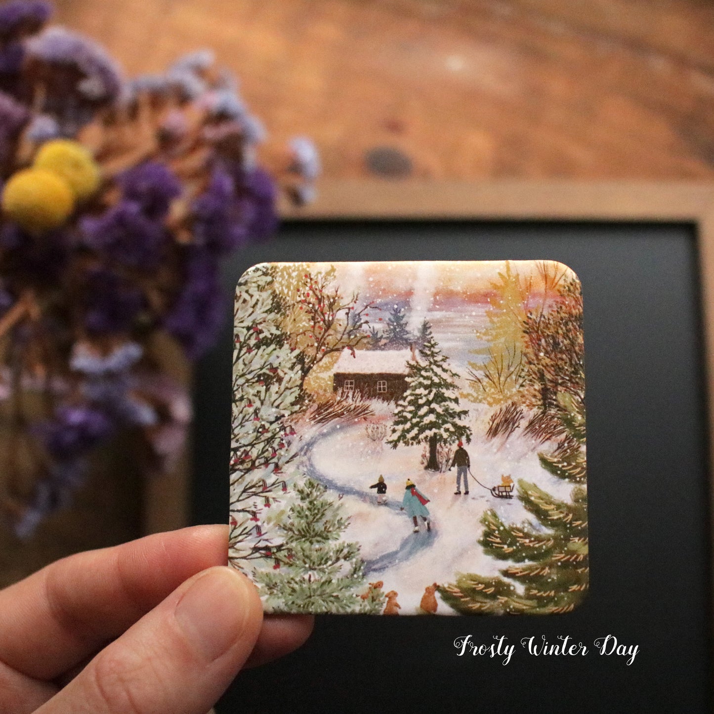 Illustrated Winter Fridge Magnet