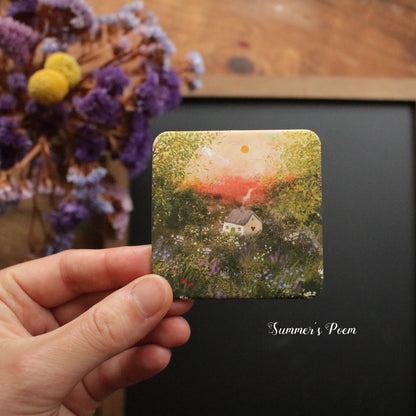 Illustrated Summer Fridge Magnet