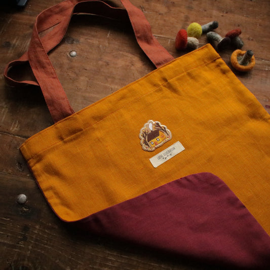 Handmade Linen Tote Bag