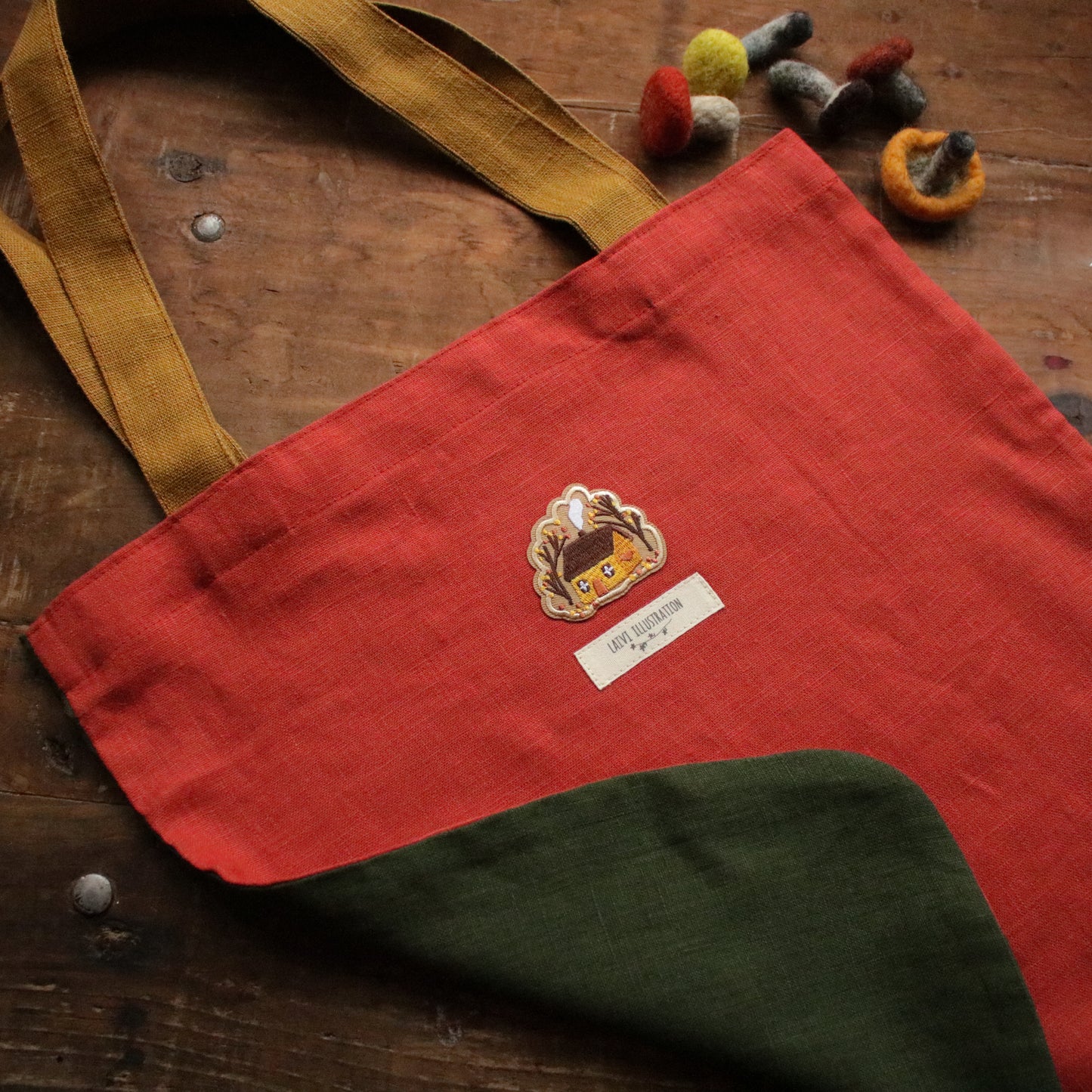 Handmade Linen Tote Bag