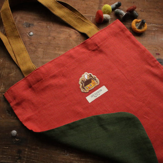 Handmade Linen Tote Bag