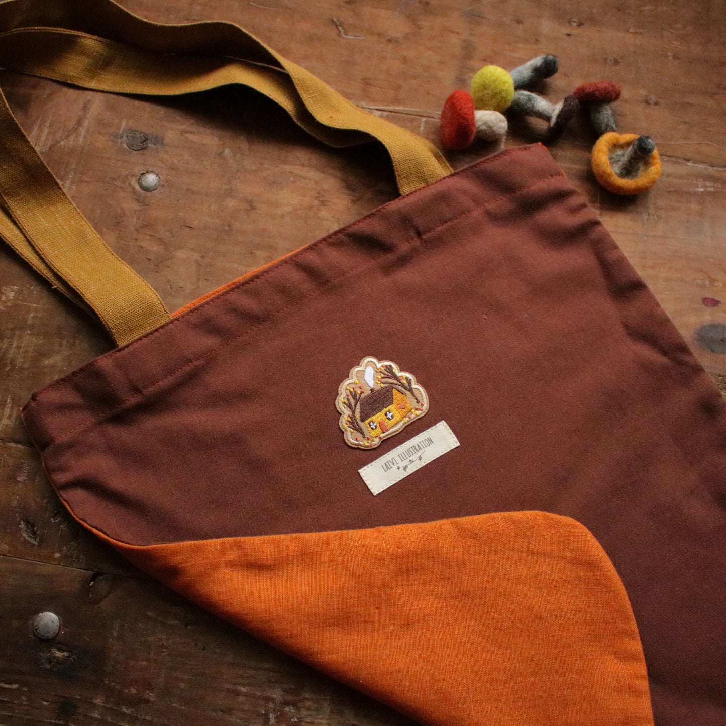 Handmade Linen Tote Bag