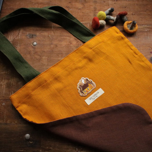 Handmade Linen Tote Bag