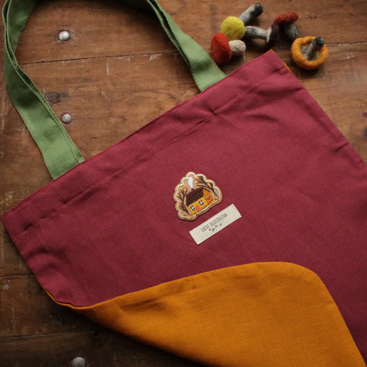 Handmade Linen Tote Bag