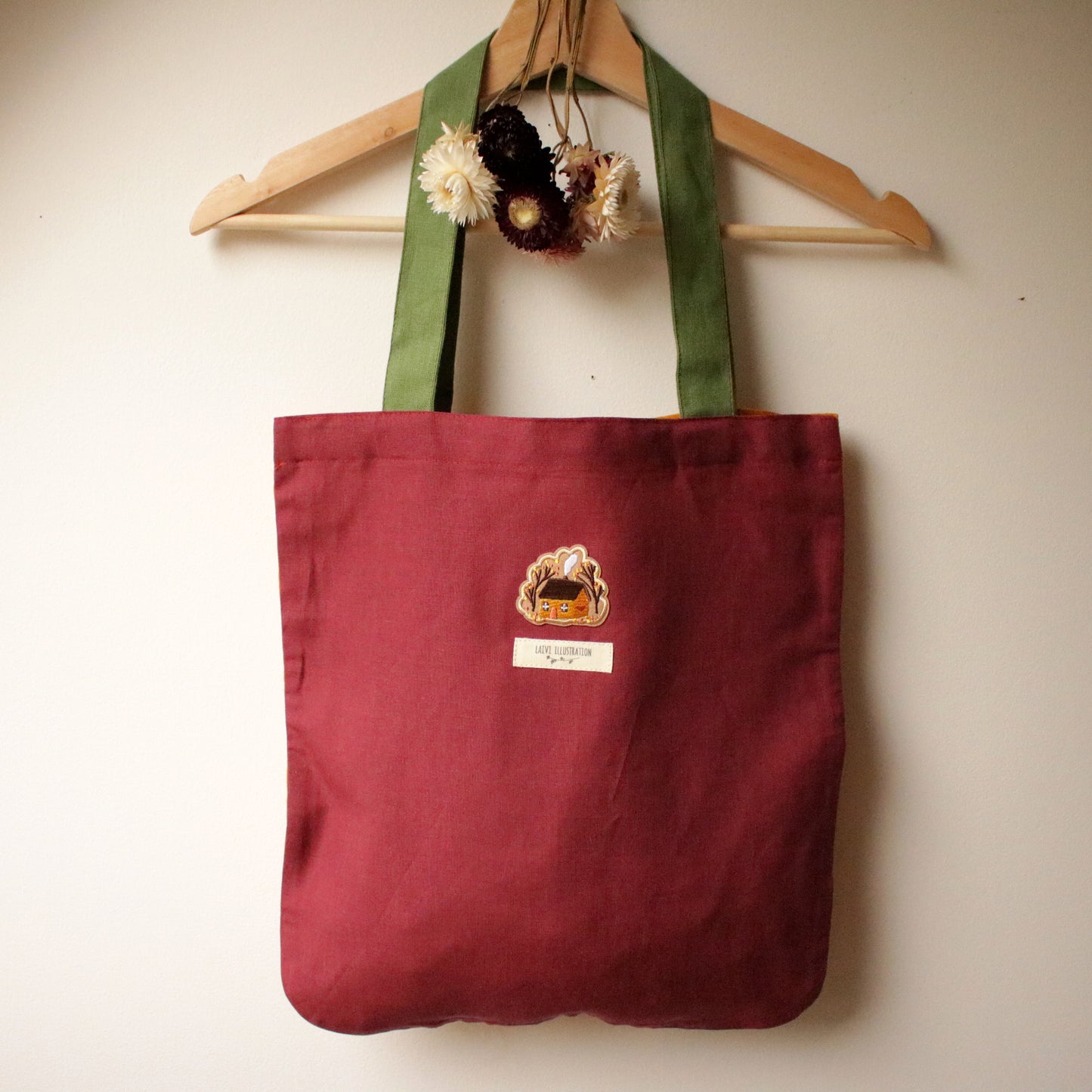 Handmade Linen Tote Bag
