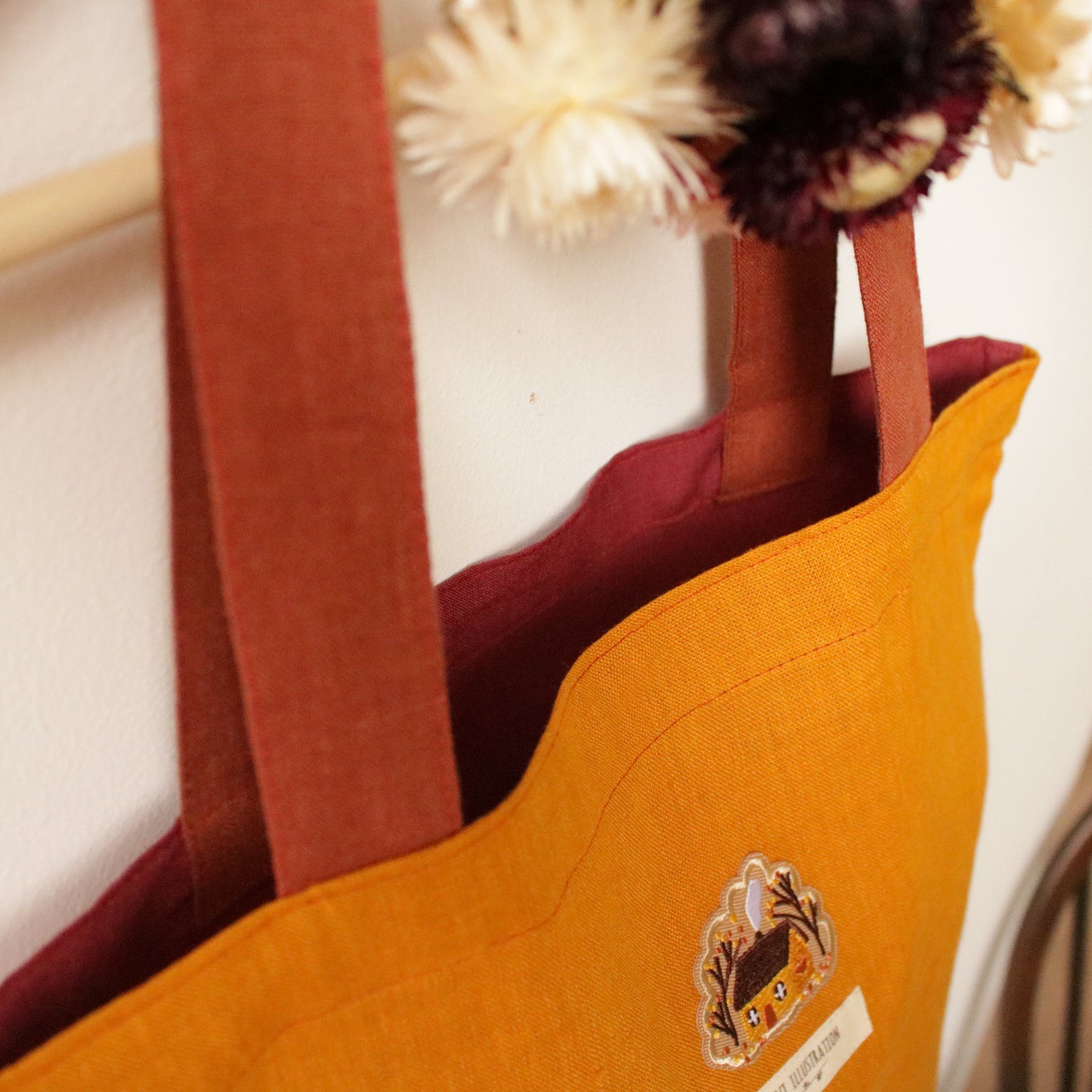 Handmade Linen Tote Bag