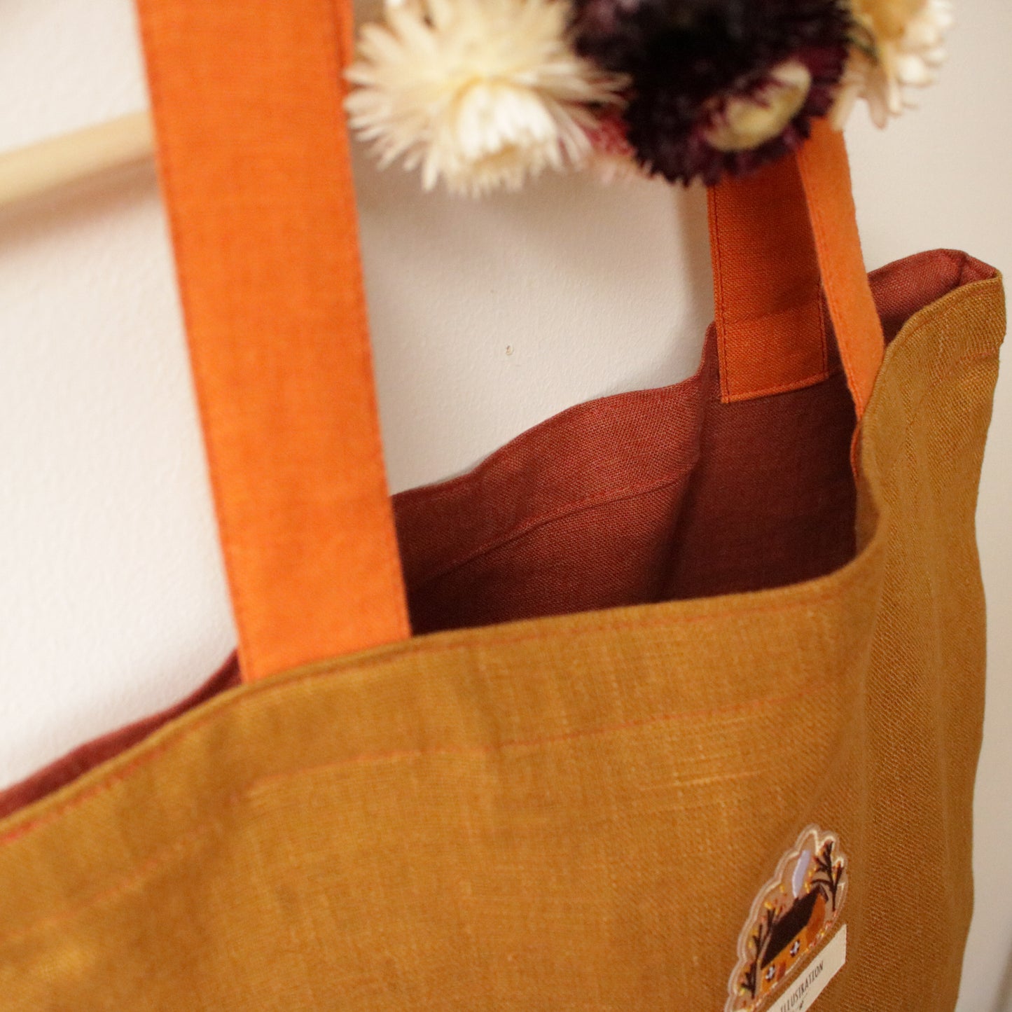 Handmade Linen Tote Bag