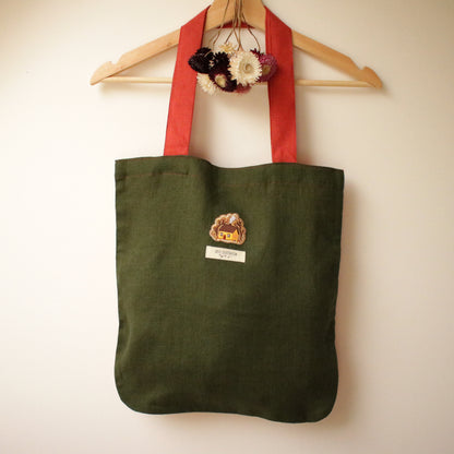 Handmade Linen Tote Bag