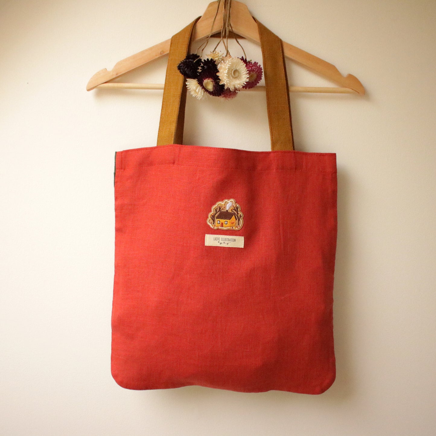 Handmade Linen Tote Bag