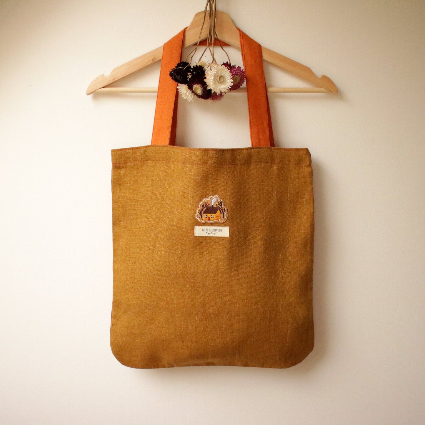 Handmade Linen Tote Bag