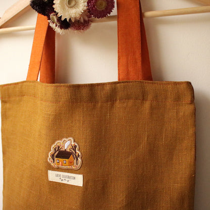 Handmade Linen Tote Bag