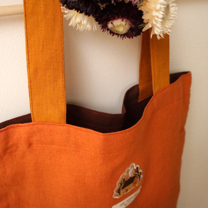 Handmade Linen Tote Bag
