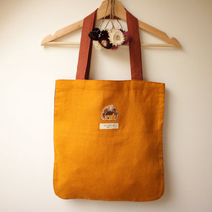Handmade Linen Tote Bag