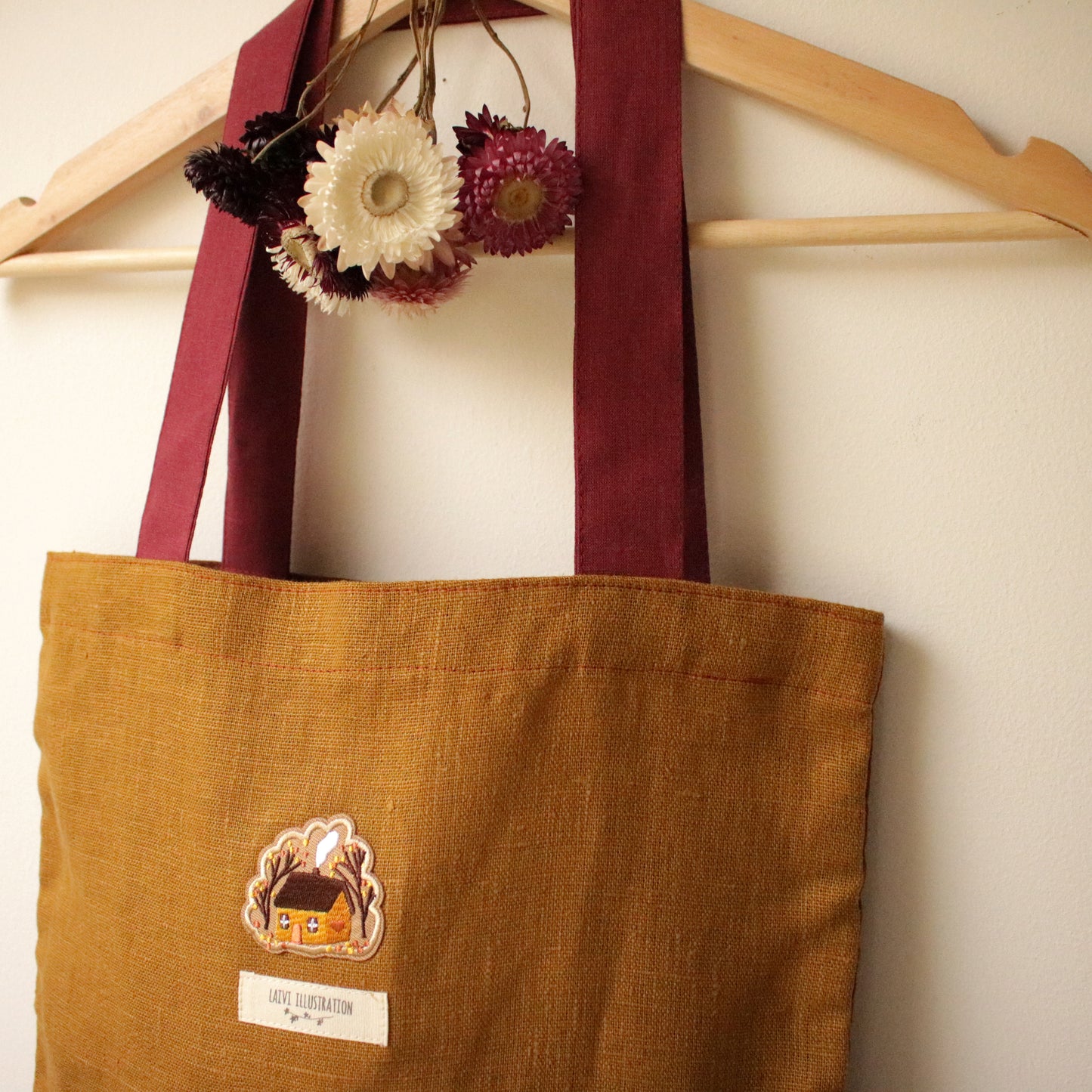 Handmade Linen Tote Bag