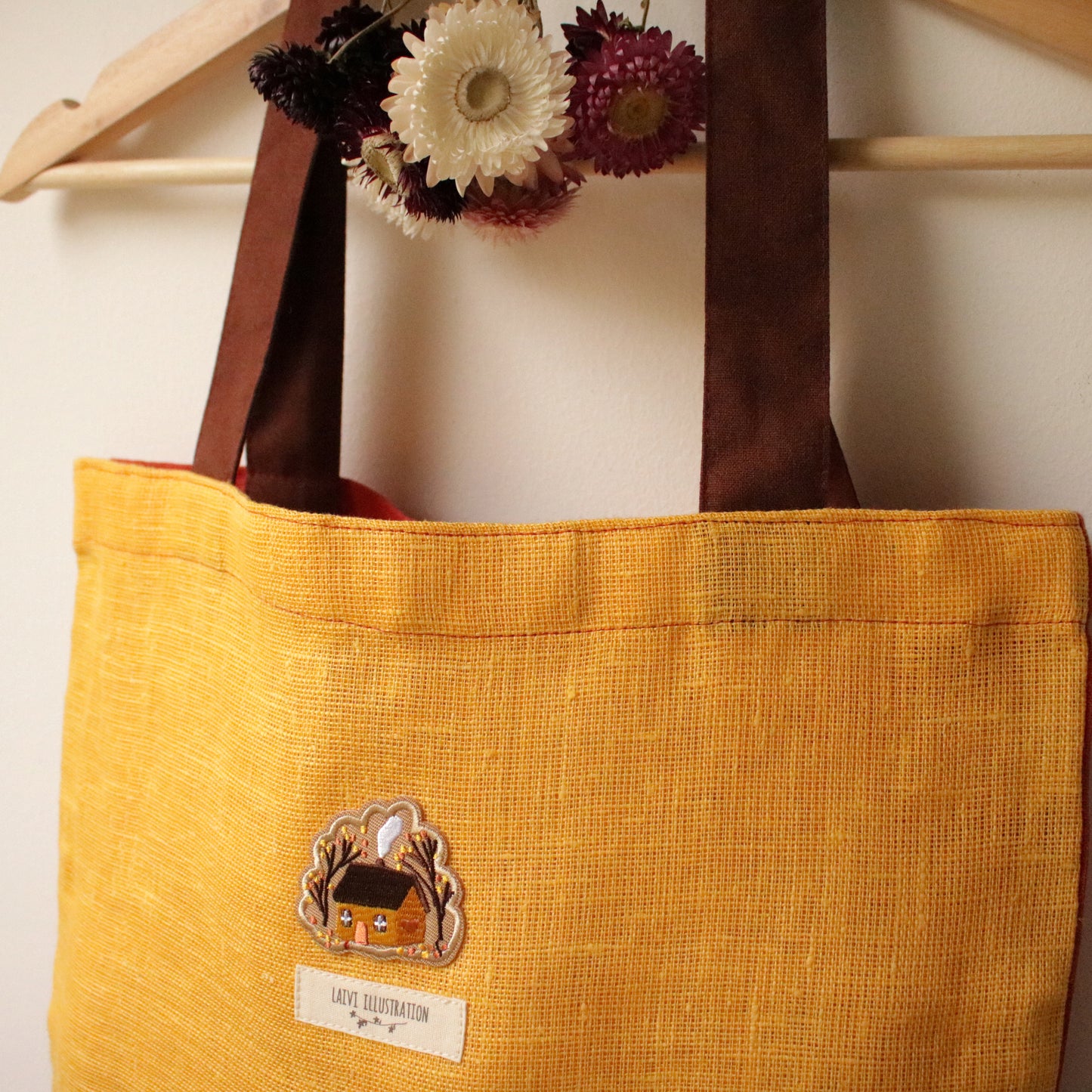 Handmade Linen Tote Bag