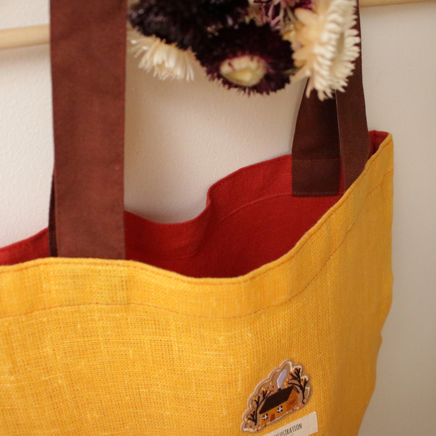 Handmade Linen Tote Bag