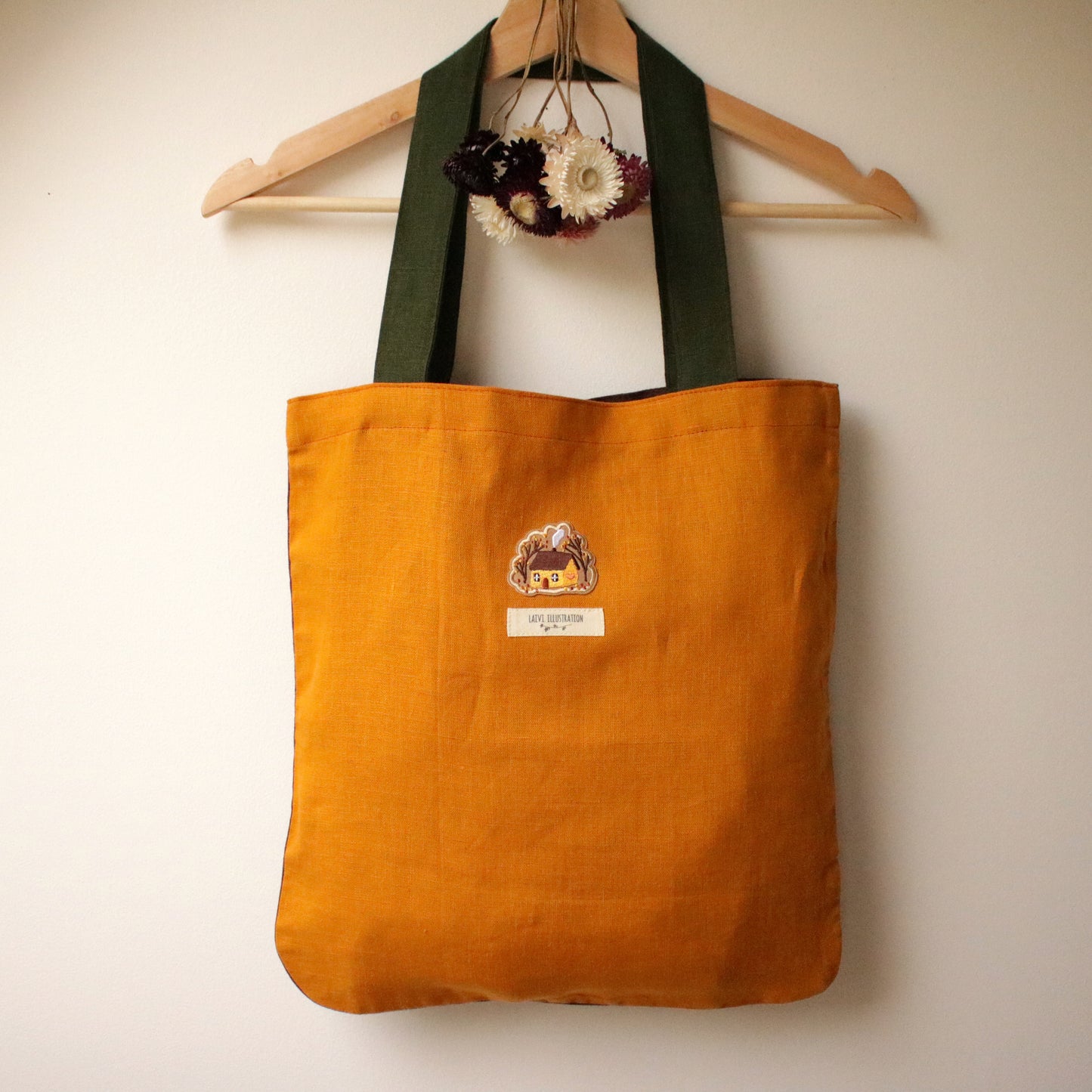 Handmade Linen Tote Bag