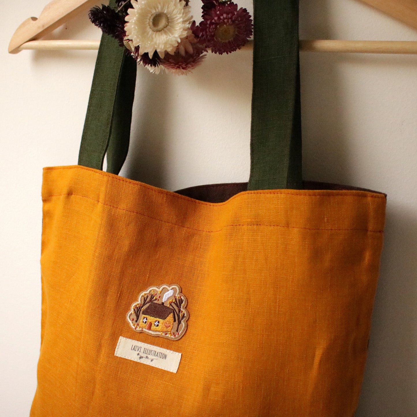 Handmade Linen Tote Bag