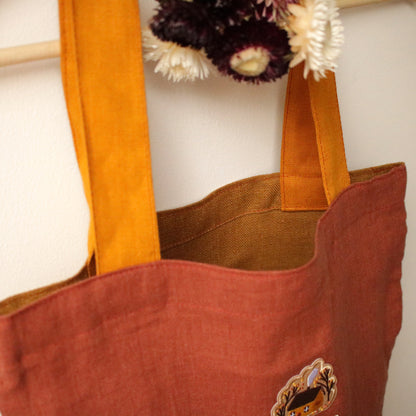 Handmade Linen Tote Bag