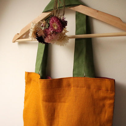 Handmade Linen Tote Bag