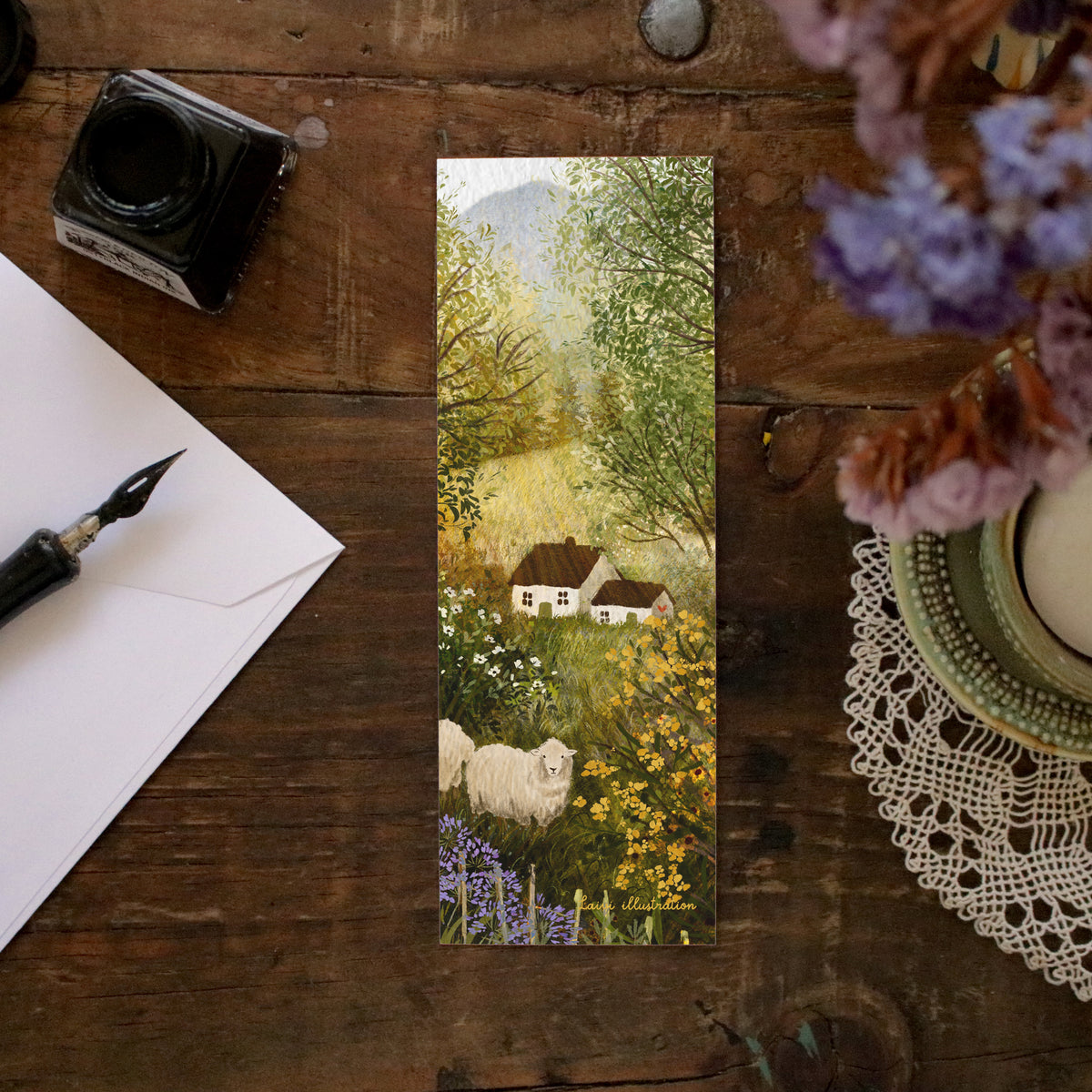 Set of 4 bookmarks "Seasons in my Garden"