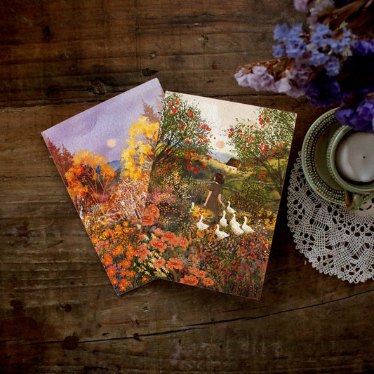 Greeting Card set of 2 "Autumn Hues"