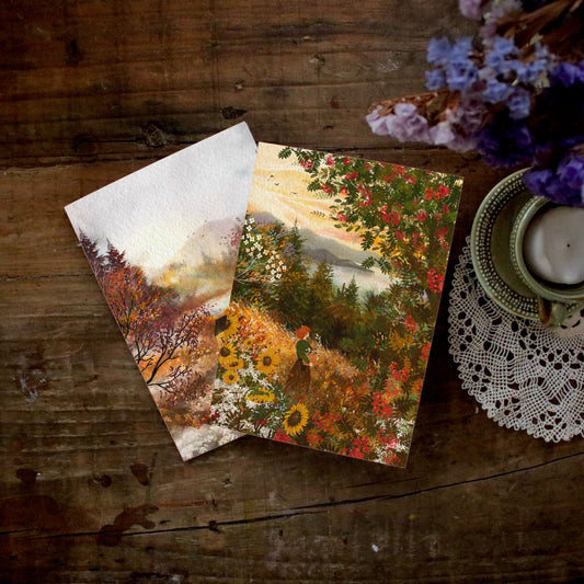 Greeting Card set of 2 "Late Autumn Days"