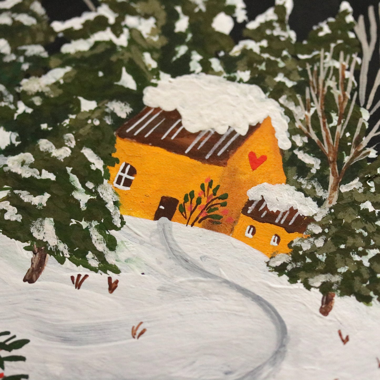 Original painting "Snowy Night"