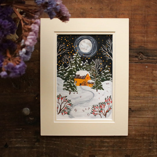 Original painting "Snowy Night"
