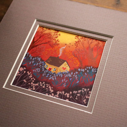 Original painting "Depths of Autumn Woodland"