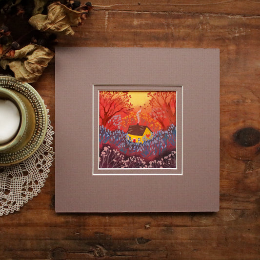 Original painting "Depths of Autumn Woodland"