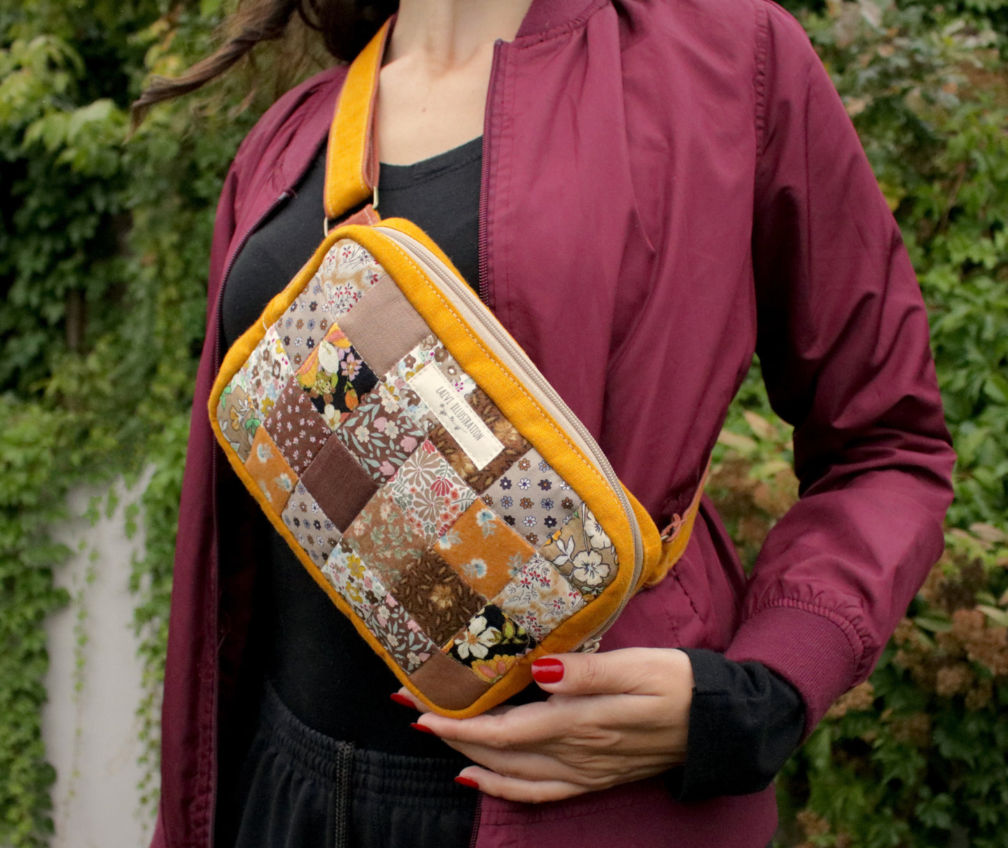 Patchwork Bum Bag "Golden Fields"