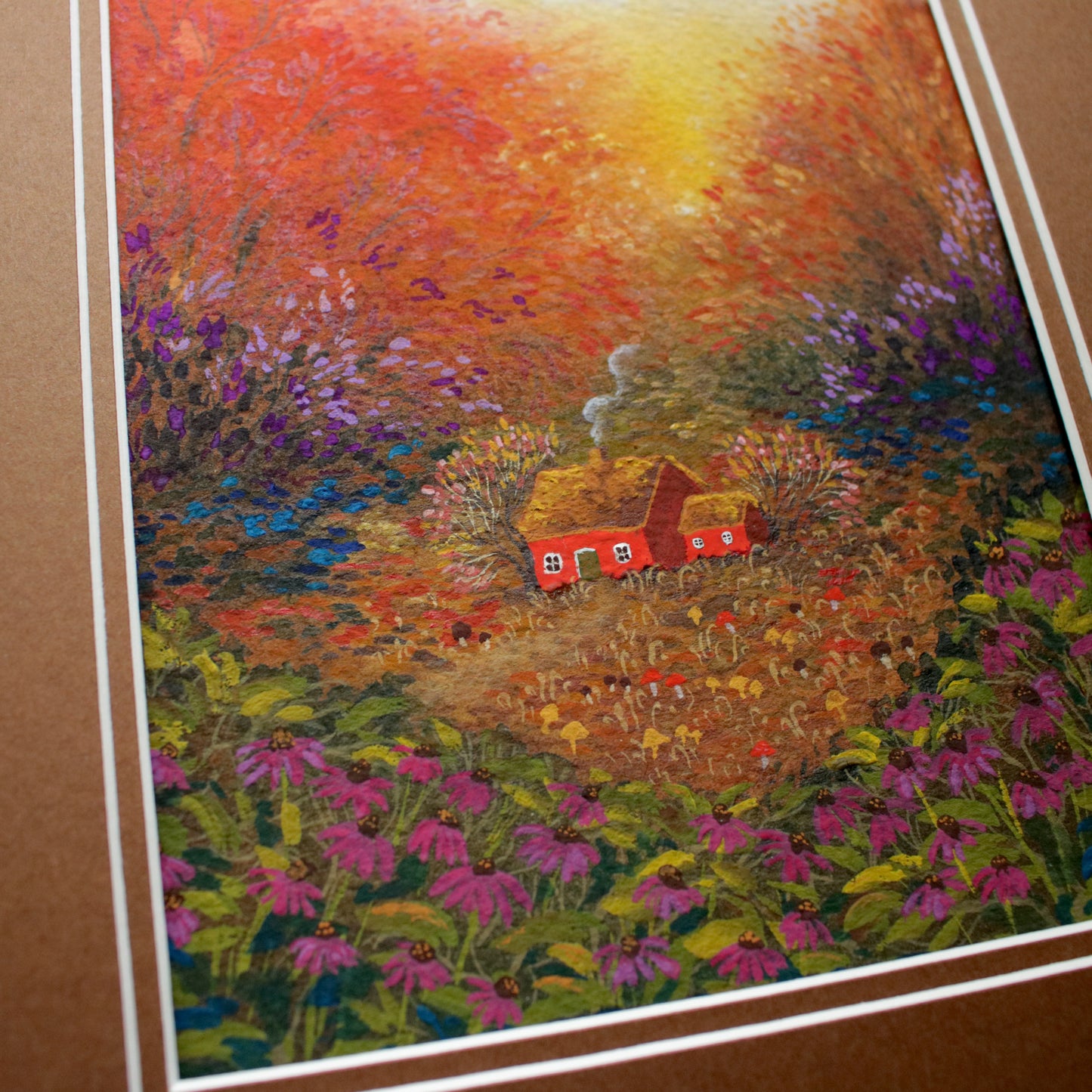 Original painting "Echinaceas"