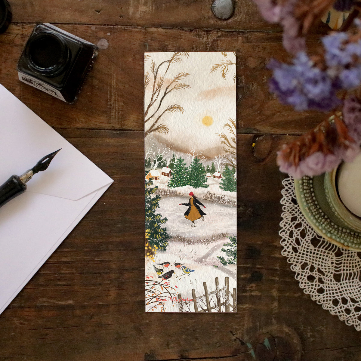 Set of 4 bookmarks "Quiet Moments"