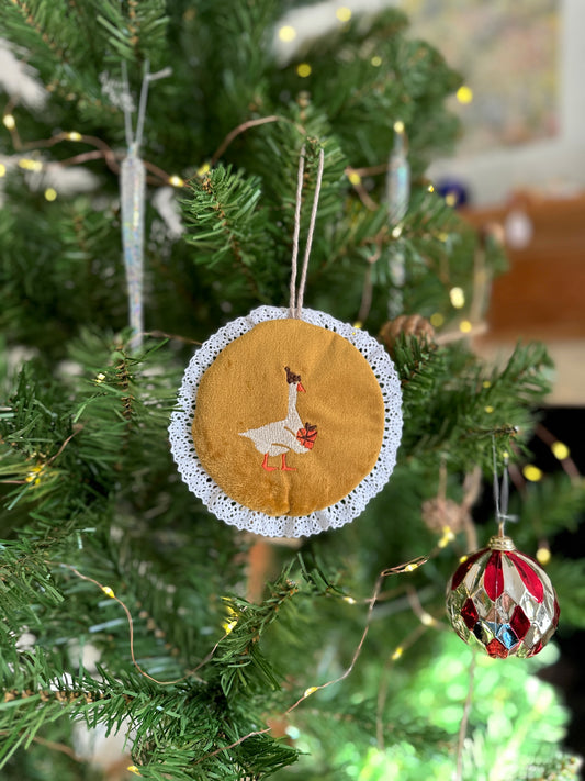 Christmas Decoration with an Embroidery