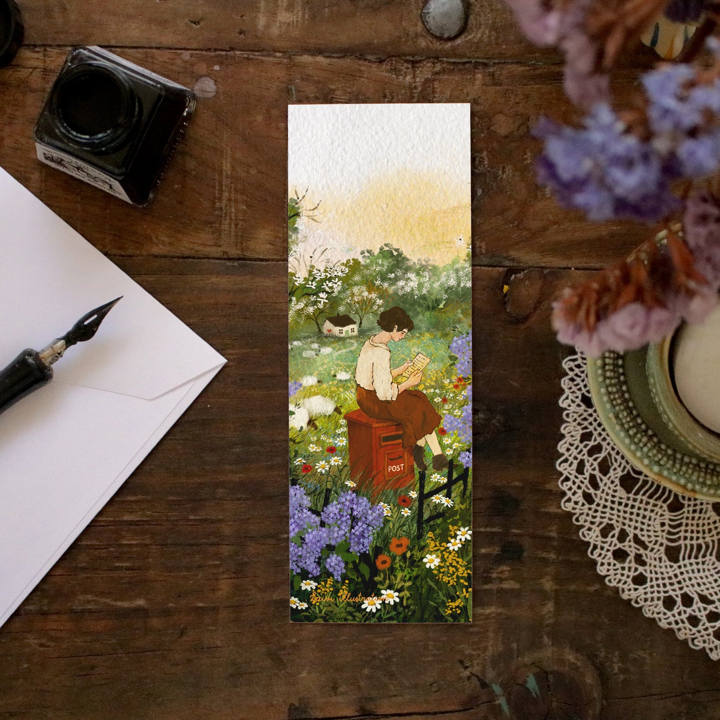 Set of 4 bookmarks "Quiet Moments"