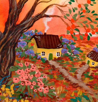 Giclee Fine Art Print  "Autumn Garden"