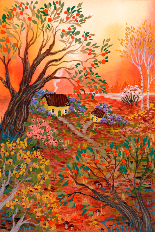 Giclee Fine Art Print  "Autumn Garden"